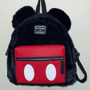 Faux Fur Mickey Mouse Backpack